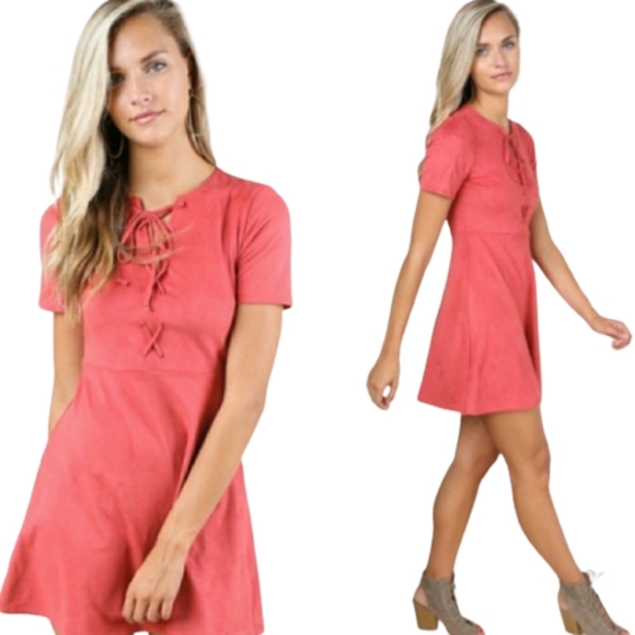 Altar'd State Dresses & Skirts - Altar'd State Santa Fe Suede Textured Dress
